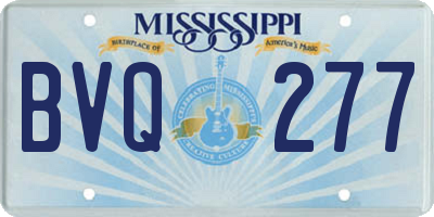 MS license plate BVQ277
