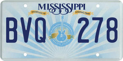 MS license plate BVQ278