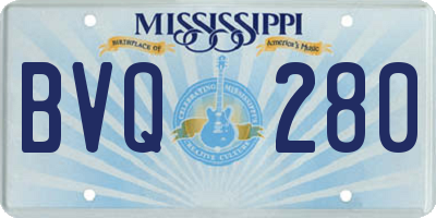 MS license plate BVQ280