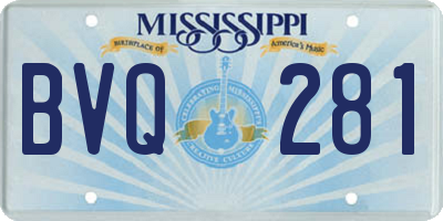 MS license plate BVQ281