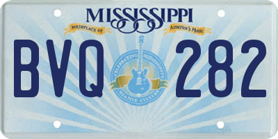 MS license plate BVQ282