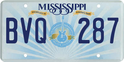 MS license plate BVQ287