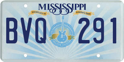 MS license plate BVQ291