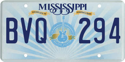 MS license plate BVQ294
