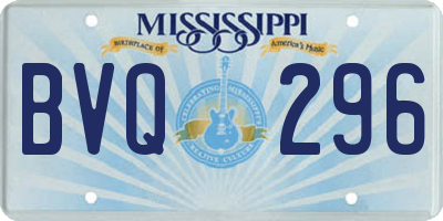MS license plate BVQ296