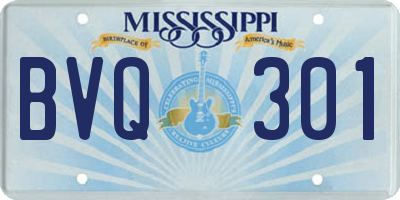 MS license plate BVQ301