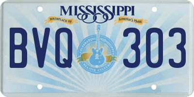 MS license plate BVQ303