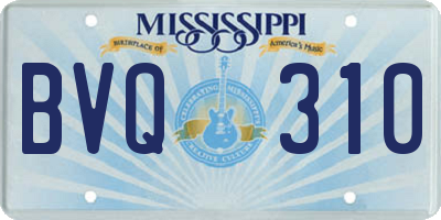 MS license plate BVQ310