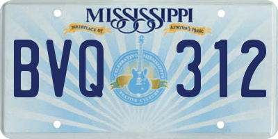 MS license plate BVQ312