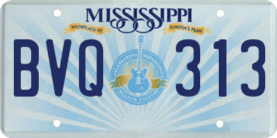 MS license plate BVQ313