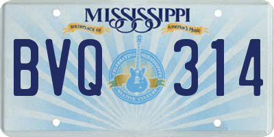 MS license plate BVQ314