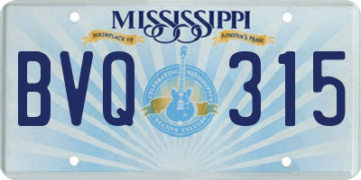 MS license plate BVQ315