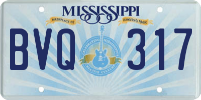 MS license plate BVQ317