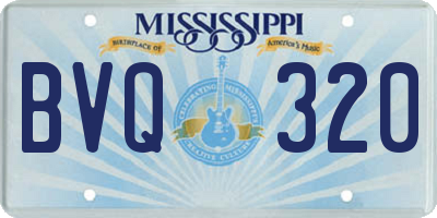 MS license plate BVQ320