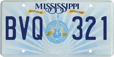 MS license plate BVQ321