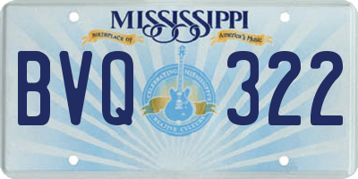 MS license plate BVQ322
