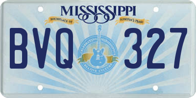 MS license plate BVQ327