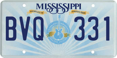 MS license plate BVQ331