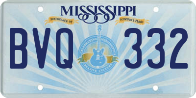 MS license plate BVQ332