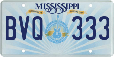 MS license plate BVQ333