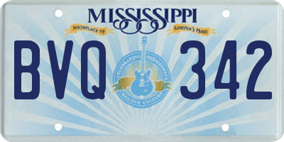 MS license plate BVQ342