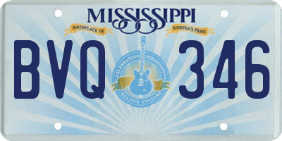 MS license plate BVQ346