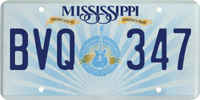MS license plate BVQ347