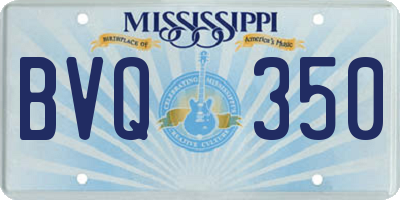 MS license plate BVQ350