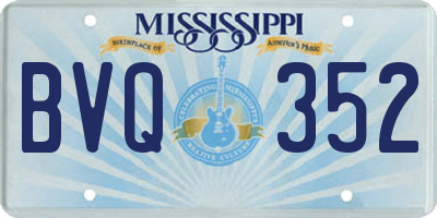 MS license plate BVQ352