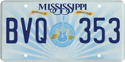 MS license plate BVQ353