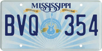 MS license plate BVQ354