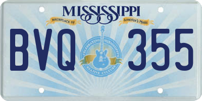 MS license plate BVQ355