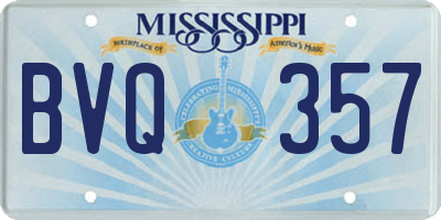 MS license plate BVQ357