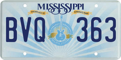 MS license plate BVQ363