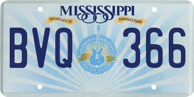 MS license plate BVQ366