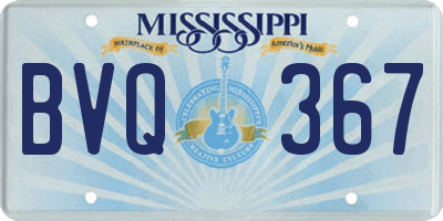 MS license plate BVQ367
