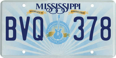 MS license plate BVQ378