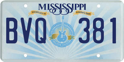 MS license plate BVQ381