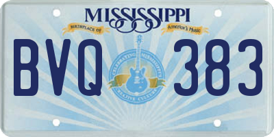 MS license plate BVQ383