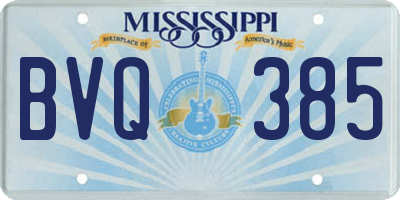 MS license plate BVQ385