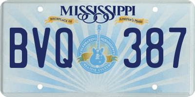 MS license plate BVQ387