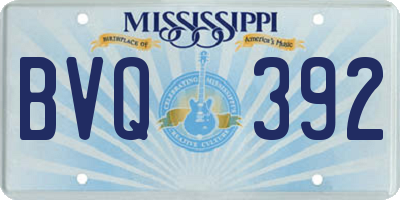 MS license plate BVQ392