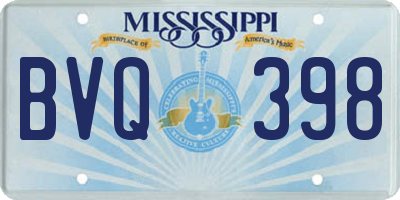MS license plate BVQ398