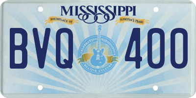 MS license plate BVQ400