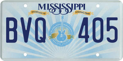 MS license plate BVQ405