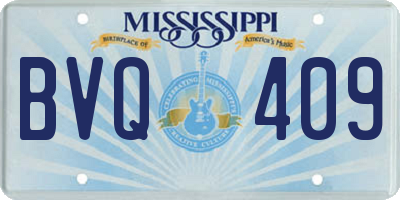 MS license plate BVQ409