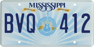 MS license plate BVQ412