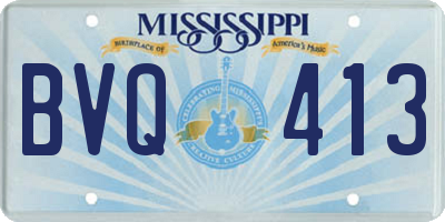 MS license plate BVQ413