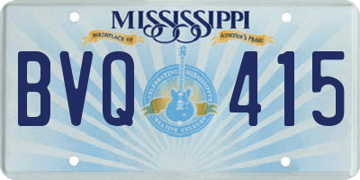 MS license plate BVQ415