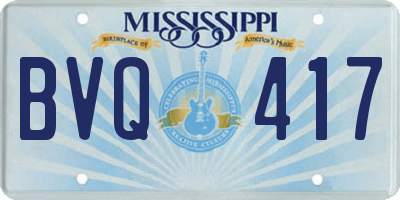 MS license plate BVQ417
